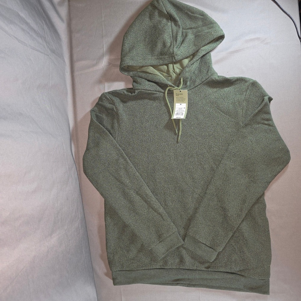 Goodfellow & Co Mens Olive Green Heathered Pullover Hoodie M 043 14 2635